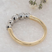 Noah James Jewellers Manchester In Stock Engagement Ring 5 STONE RUBOVER PLATINUM AND YELLOW GOLD DIAMOND RING Lab Grown Diamond Moissanite