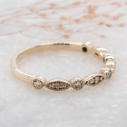 Noah James Jewellers Manchester Bespoke Gallery 9CT YELLOW GOLD DOT AND DASH RING Lab Grown Diamond Moissanite