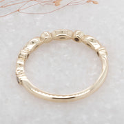 Noah James Jewellers Manchester Bespoke Gallery 9CT YELLOW GOLD DOT AND DASH RING Lab Grown Diamond Moissanite