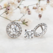 Noah James Jewellers Manchester In Stock Earring Adele Halo Earring Jackets Lab Grown Diamond Moissanite