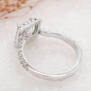 Noah James Jewellers Manchester In Stock Engagement Ring Adele Princess Cut Lab Grown Diamond Halo Engagement Ring Lab Grown Diamond Moissanite