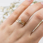 Noah James Jewellers Manchester In Stock Engagement Ring Adriana Pear Shape Lab Diamond Engagement Ring with fancy half halo Lab Grown Diamond Moissanite