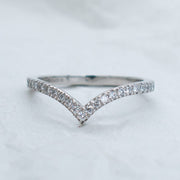 Noah James Jewellers Manchester In Stock Wedding Ring Arianna Wishbone microset lab grown diamond band platinum Lab Grown Diamond Moissanite