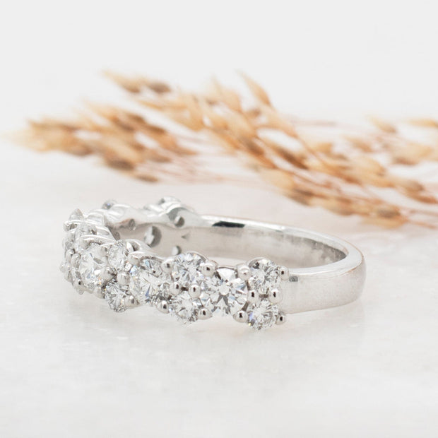 Noah James Jewellers Manchester Bespoke Gallery BESPOKE 18CT WHITE GOLD ETERNITY RING Lab Grown Diamond Moissanite