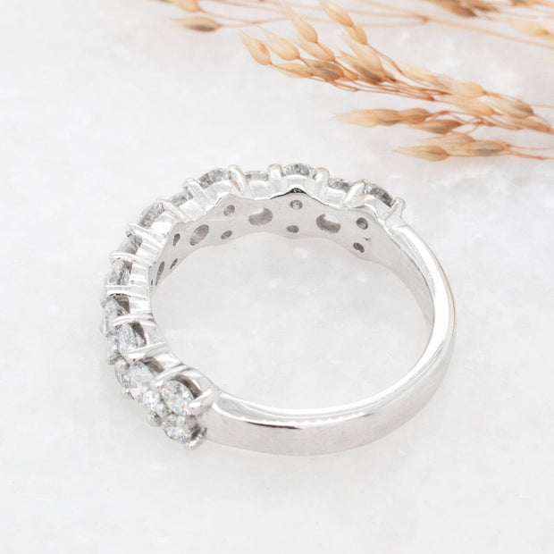 Noah James Jewellers Manchester Bespoke Gallery BESPOKE 18CT WHITE GOLD ETERNITY RING Lab Grown Diamond Moissanite