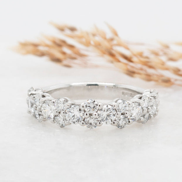 Noah James Jewellers Manchester Bespoke Gallery BESPOKE 18CT WHITE GOLD ETERNITY RING Lab Grown Diamond Moissanite