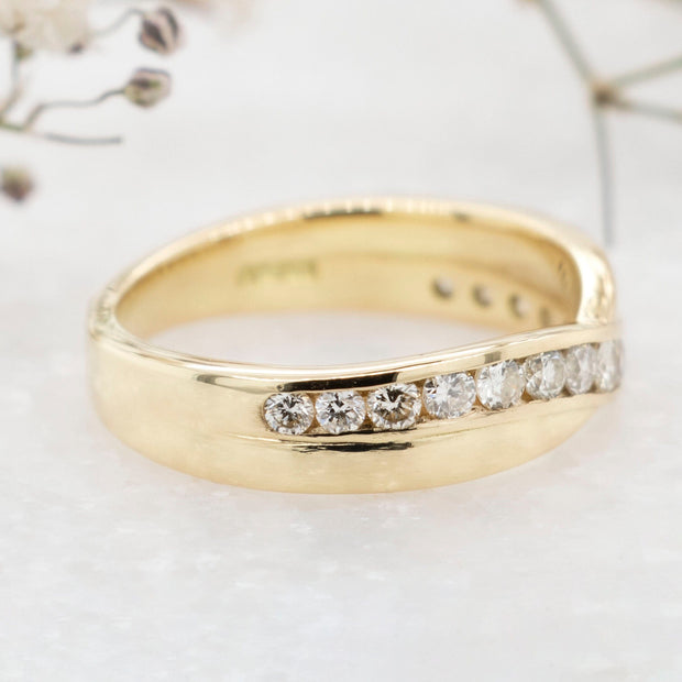 Noah James Jewellers Manchester Bespoke Gallery BESPOKE 18CT YELLOW GOLD DRESS RING Lab Grown Diamond Moissanite