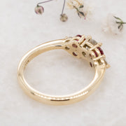 Noah James Jewellers Manchester Bespoke Gallery BESPOKE 18CT YELLOW GOLD DIAMOND AND RUBY ENGAGEMENT RING Lab Grown Diamond Moissanite