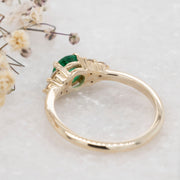 Noah James Jewellers Manchester Bespoke Gallery BSEPOKE 18CT YELLOW GOLD EMERALD AND DIAMOND RING Lab Grown Diamond Moissanite