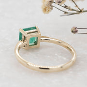 Noah James Jewellers Manchester Bespoke Gallery BESPOKE 18CT YELLOW GOLD EMERALD RING Lab Grown Diamond Moissanite