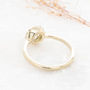 Noah James Jewellers Manchester Bespoke Gallery BESPOKE 18CT YELLOW GOLD HALO ENGAGEMENT RING Lab Grown Diamond Moissanite