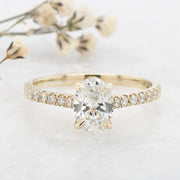 Noah James Jewellers Manchester Bespoke Gallery BESPOKE 18CT YELLOW GOLD OVAL ENGAGEMENT RING Lab Grown Diamond Moissanite