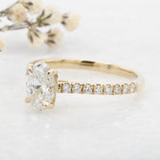 Noah James Jewellers Manchester Bespoke Gallery BESPOKE 18CT YELLOW GOLD OVAL ENGAGEMENT RING Lab Grown Diamond Moissanite