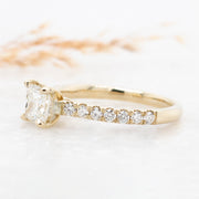 Noah James Jewellers Manchester Bespoke Gallery BESPOKE 18CT YELLOW GOLD PRINCESS CUT ENGAGEMENT RING Lab Grown Diamond Moissanite