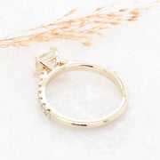 Noah James Jewellers Manchester Bespoke Gallery BESPOKE 18CT YELLOW GOLD PRINCESS CUT ENGAGEMENT RING Lab Grown Diamond Moissanite