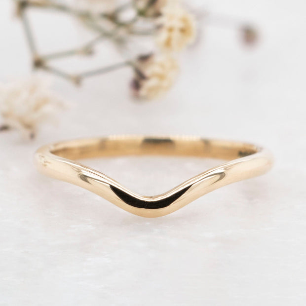 Noah James Jewellers Manchester Bespoke Gallery BESPOKE 18CT YELLOW GOLD SHAPED WEDDING BAND Lab Grown Diamond Moissanite