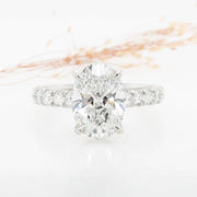 Noah James Jewellers Manchester Bespoke Gallery BESPOKE 3CT OVAL ENGAGEMENT RING Lab Grown Diamond Moissanite