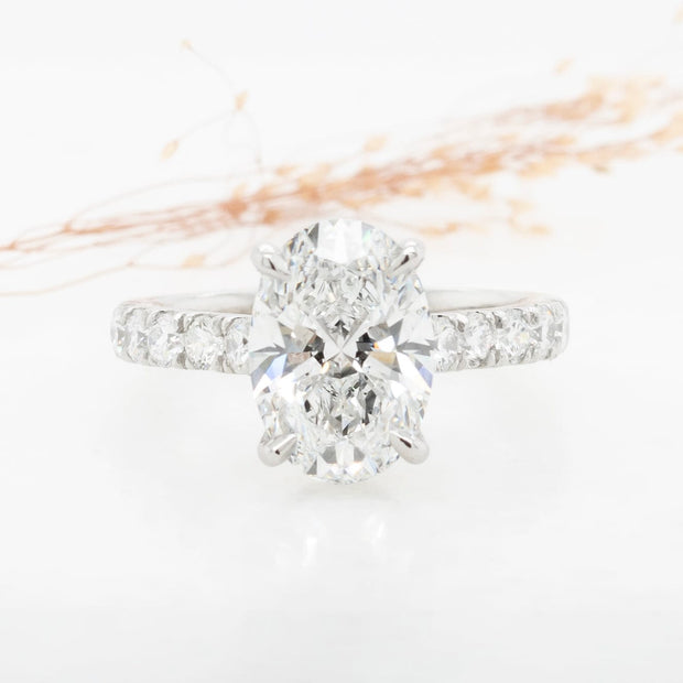 Noah James Jewellers Manchester Bespoke Gallery BESPOKE 3CT OVAL ENGAGEMENT RING Lab Grown Diamond Moissanite