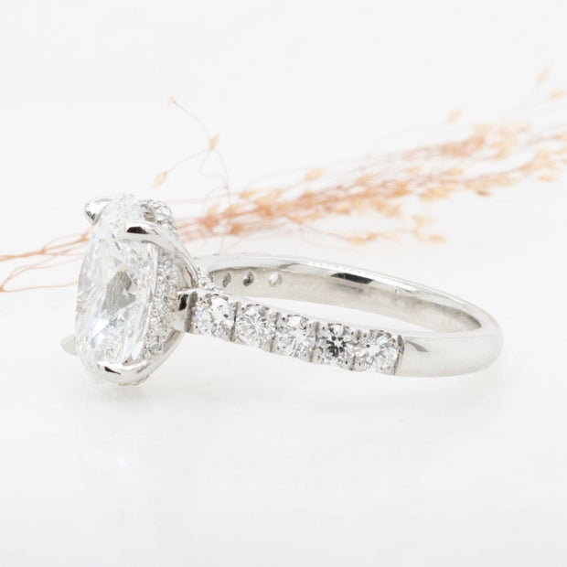 Noah James Jewellers Manchester Bespoke Gallery BESPOKE 3CT OVAL ENGAGEMENT RING Lab Grown Diamond Moissanite