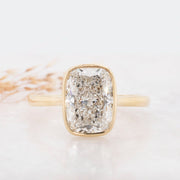 Noah James Jewellers Manchester Bespoke Gallery BESPOKE BEZEL SET CUSHION DIAMOND ENAGAEMENT RING Lab Grown Diamond Moissanite