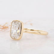 Noah James Jewellers Manchester Bespoke Gallery BESPOKE BEZEL SET CUSHION DIAMOND ENAGAEMENT RING Lab Grown Diamond Moissanite