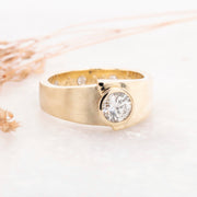 Noah James Jewellers Manchester Bespoke Gallery BESPOKE BEZEL SET ENGAGEMENT RING Lab Grown Diamond Moissanite