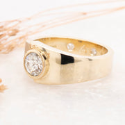 Noah James Jewellers Manchester Bespoke Gallery BESPOKE BEZEL SET ENGAGEMENT RING Lab Grown Diamond Moissanite