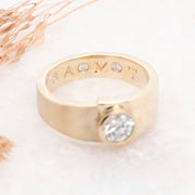 Noah James Jewellers Manchester Bespoke Gallery BESPOKE BEZEL SET ENGAGEMENT RING Lab Grown Diamond Moissanite