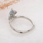 Noah James Jewellers Manchester Bespoke Gallery BESPOKE BLUE DIAMOND ENGAGEMENT RING Lab Grown Diamond Moissanite