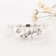 Noah James Jewellers Manchester Bespoke Gallery BESPOKE CLUSTER WEDDING BAND Lab Grown Diamond Moissanite