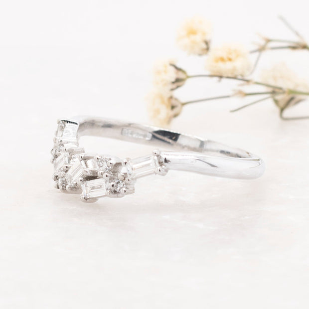 Noah James Jewellers Manchester Bespoke Gallery BESPOKE CLUSTER WEDDING BAND Lab Grown Diamond Moissanite