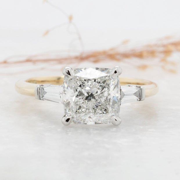 Noah James Jewellers Manchester Bespoke Gallery BESPOKE CUSHION CUT ENGAGEMENT RING Lab Grown Diamond Moissanite