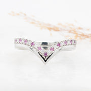 Noah James Jewellers Manchester Bespoke Gallery BESPOKE DIAMOND AND PINK SAPPHIRE DRESS RING Lab Grown Diamond Moissanite