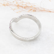 Noah James Jewellers Manchester Bespoke Gallery BESPOKE DIAMOND AND PINK SAPPHIRE DRESS RING Lab Grown Diamond Moissanite