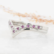 Noah James Jewellers Manchester Bespoke Gallery BESPOKE DIAMOND AND PINK SAPPHIRE DRESS RING Lab Grown Diamond Moissanite