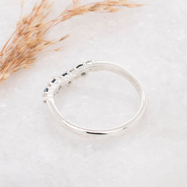 Noah James Jewellers Manchester Bespoke Gallery BESPOKE DIAMOND AND TOPAZ WEDDING BAND Lab Grown Diamond Moissanite