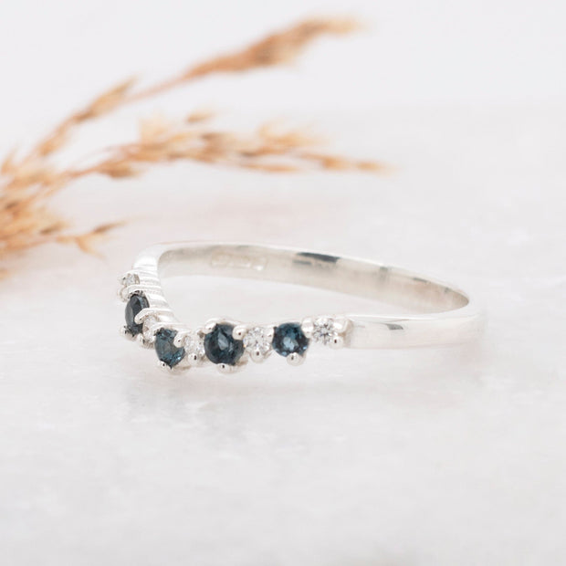 Noah James Jewellers Manchester Bespoke Gallery BESPOKE DIAMOND AND TOPAZ WEDDING BAND Lab Grown Diamond Moissanite