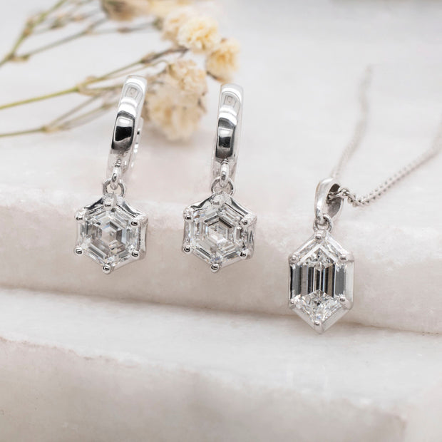 Noah James Jewellers Manchester Bespoke Gallery BESPOKE EARRINGS AND PENDENT SET Lab Grown Diamond Moissanite