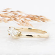 Noah James Jewellers Manchester Bespoke Gallery BESPOKE EAST-WEST CURVED BAND ENGAGEMENT RING Lab Grown Diamond Moissanite