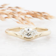 Noah James Jewellers Manchester Bespoke Gallery BESPOKE EAST-WEST CURVED BAND ENGAGEMENT RING Lab Grown Diamond Moissanite