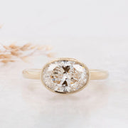 Noah James Jewellers Manchester Bespoke Gallery BESPOKE EAST-WEST OVAL ENGAGEMENT RING Lab Grown Diamond Moissanite