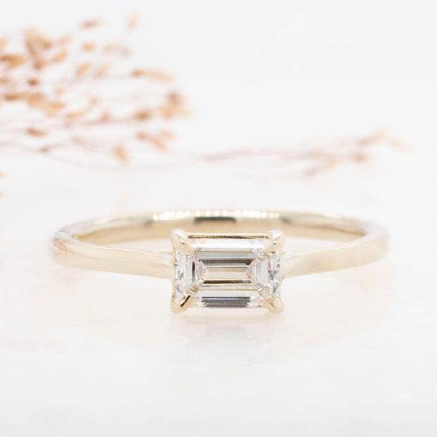 Noah James Jewellers Manchester Bespoke Gallery BESPOKE EAST-WEST SOLITAIRE ENGAGEMENT RING Lab Grown Diamond Moissanite