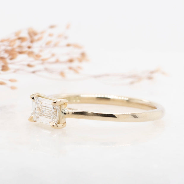 Noah James Jewellers Manchester Bespoke Gallery BESPOKE EAST-WEST SOLITAIRE ENGAGEMENT RING Lab Grown Diamond Moissanite