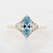 Noah James Jewellers Manchester Bespoke Gallery BESPOKE FANCY VIVID BLUE DIAMOND ENGAGEMENT RING Lab Grown Diamond Moissanite