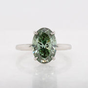 Noah James Jewellers Manchester Bespoke Gallery BESPOKE GREEN DIAMOND ENGAGEMENT RING Lab Grown Diamond Moissanite
