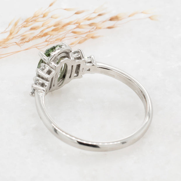 Noah James Jewellers Manchester Bespoke Gallery BESPOKE GREEN DIAMOND ENGAGEMENT RING Lab Grown Diamond Moissanite