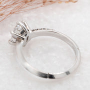 Noah James Jewellers Manchester Bespoke Gallery BESPOKE HEXAGON LAB DIAMOND PLATINUM ENGAGEMENT RING Lab Grown Diamond Moissanite