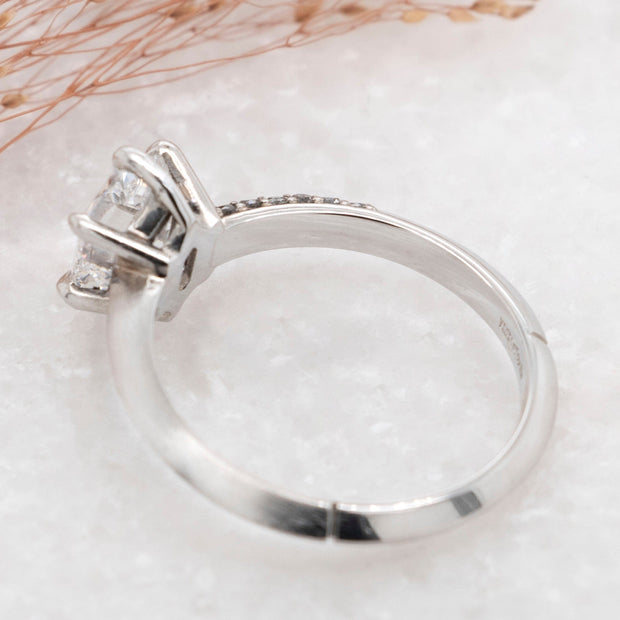 Noah James Jewellers Manchester Bespoke Gallery BESPOKE HEXAGON LAB DIAMOND PLATINUM ENGAGEMENT RING Lab Grown Diamond Moissanite