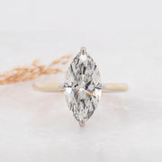 Noah James Jewellers Manchester Bespoke Gallery BESPOKE MAQUISE CUT ENGAGEMENT RING Lab Grown Diamond Moissanite