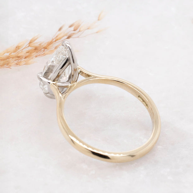 Noah James Jewellers Manchester Bespoke Gallery BESPOKE MAQUISE CUT ENGAGEMENT RING Lab Grown Diamond Moissanite